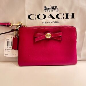 Coach Dark Pink Wristlet/ Wallet